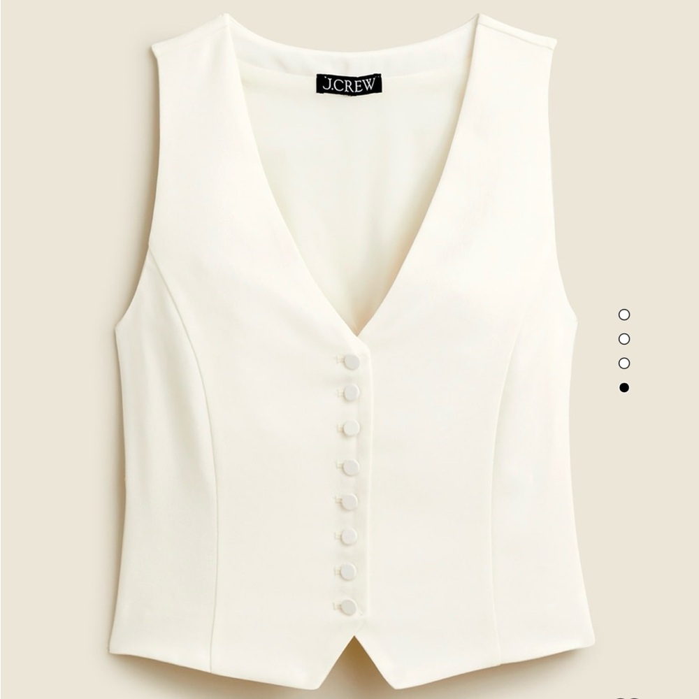 J.Crew Ivory Sleeveless Vest